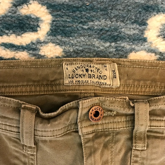 Lucky Brand olive green jeans size 2 / 26 - Picture 4 of 5